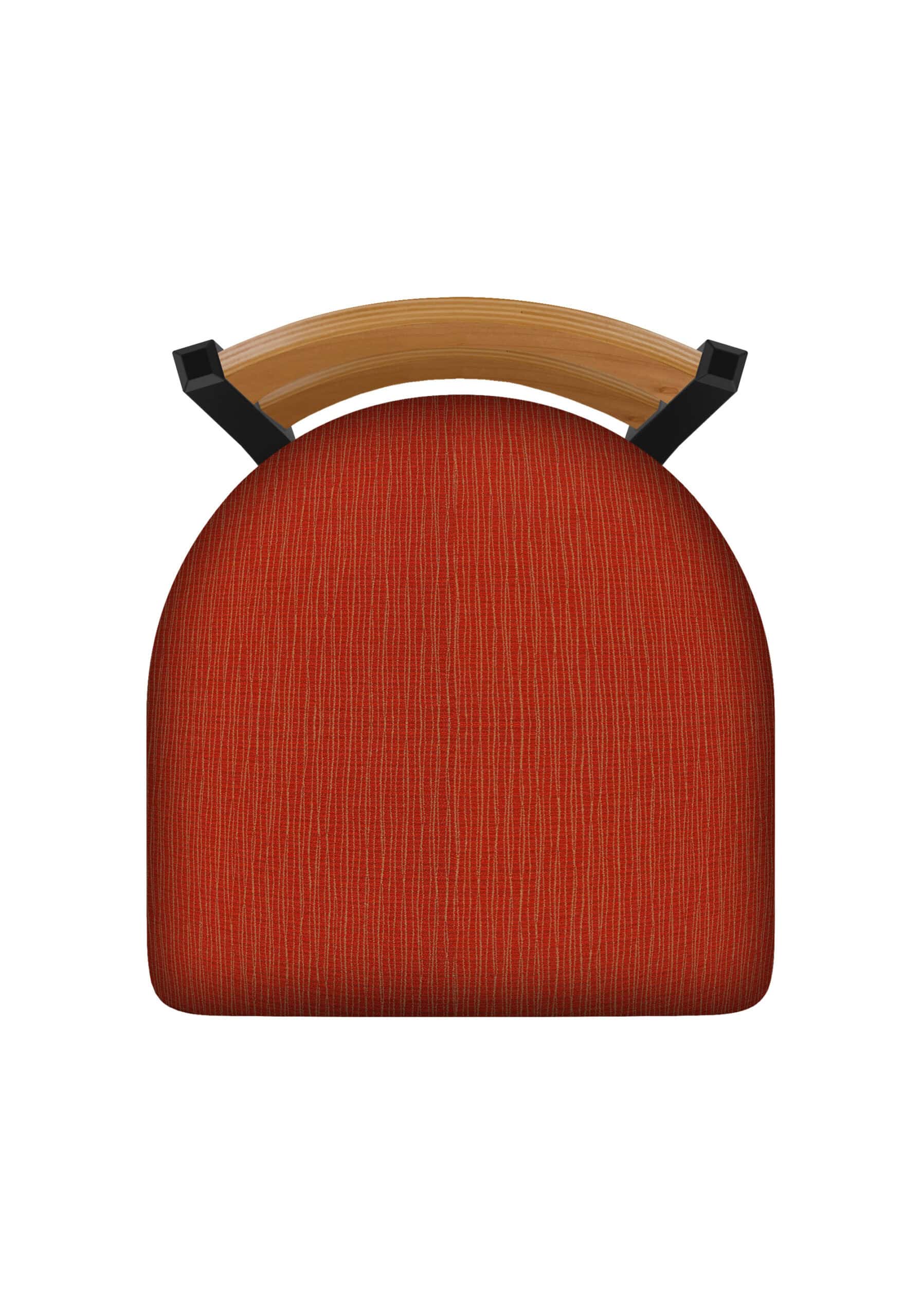 36-Inch Medium Two-Slat Back Bar Stool with Steel Frame, Black Wrinkle Finish, Graph Poppy Seat, and Single-Ring Base 8 36-Inch Medium Two-Slat Back Bar Stool with Steel Frame, Black Wrinkle Finish, Graph Poppy Seat, and Single-Ring Base