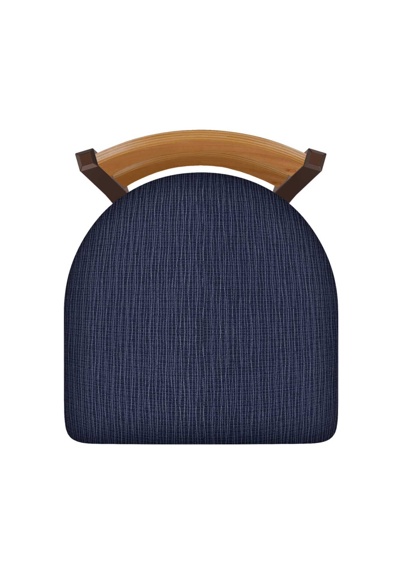 25-Inch Medium Two-Slat Back Counter Stool with Steel Frame, Bronze Finish, Graph Anchor Seat, and Single-Ring Base 3 25-Inch Medium Two-Slat Back Counter Stool with Steel Frame, Bronze Finish, Graph Anchor Seat, and Single-Ring Base - Image 3