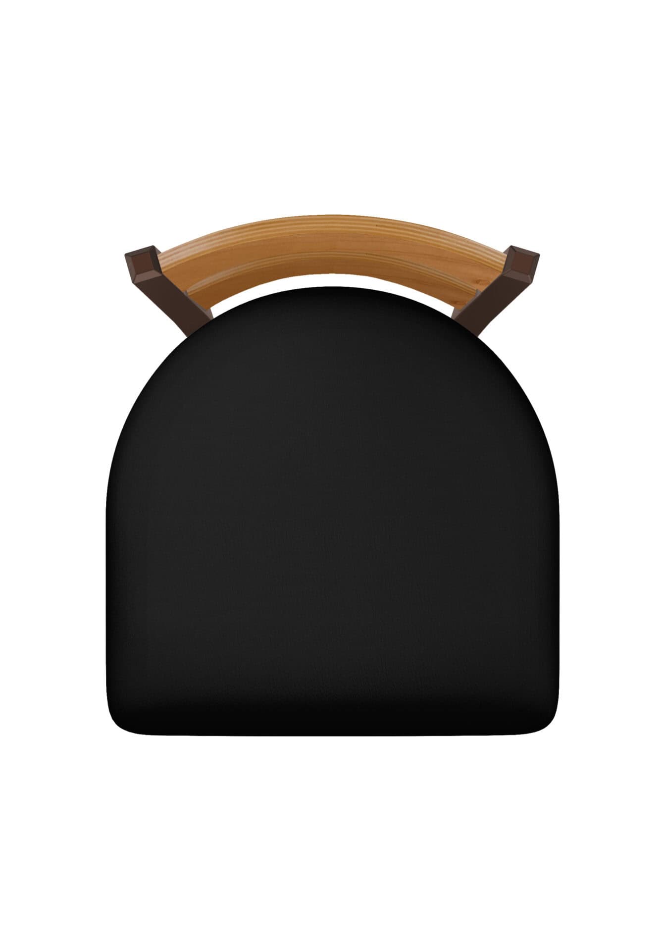 25-Inch Medium Two-Slat Back Counter Stool with Steel Frame, Bronze Finish, Black Vinyl Seat, and Single-Ring Base 3 25-Inch Medium Two-Slat Back Counter Stool with Steel Frame, Bronze Finish, Black Vinyl Seat, and Single-Ring Base - Image 3