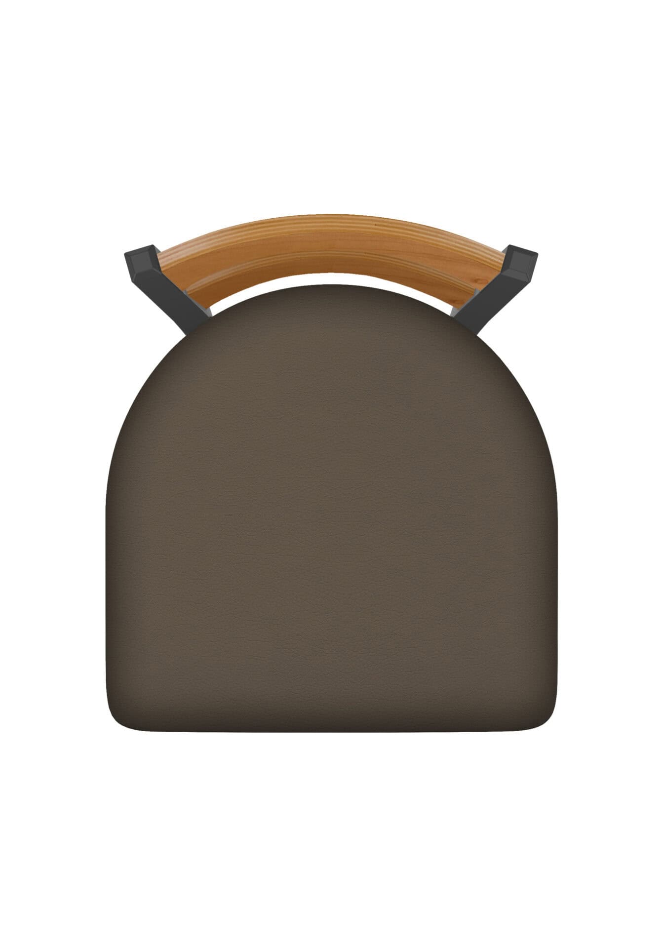 25-Inch Medium Two-Slat Back Counter Stool with Steel Frame, Pewter Finish, Canter Earth Seat, and Single-Ring Base 3 25-Inch Medium Two-Slat Back Counter Stool with Steel Frame, Pewter Finish, Canter Earth Seat, and Single-Ring Base - Image 3