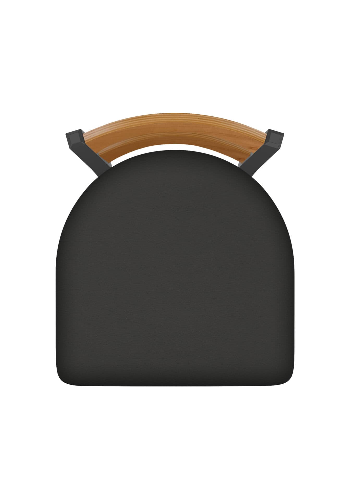 25-Inch Medium Two-Slat Back Counter Stool with Steel Frame, Pewter Finish, Canter Iron Seat, and Single-Ring Base 3 25-Inch Medium Two-Slat Back Counter Stool with Steel Frame, Pewter Finish, Canter Iron Seat, and Single-Ring Base - Image 3