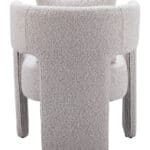 Misty Gray Modern Dining Chair with Armrest Support