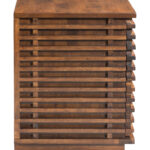 Scandinavian Modern Walnut End Table with Two Drawers