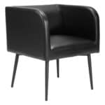 Modern Art Deco Dining Chair with Faux Leather and Steel Frame 12 Modern Art Deco Dining Chair with Faux Leather and Steel Frame