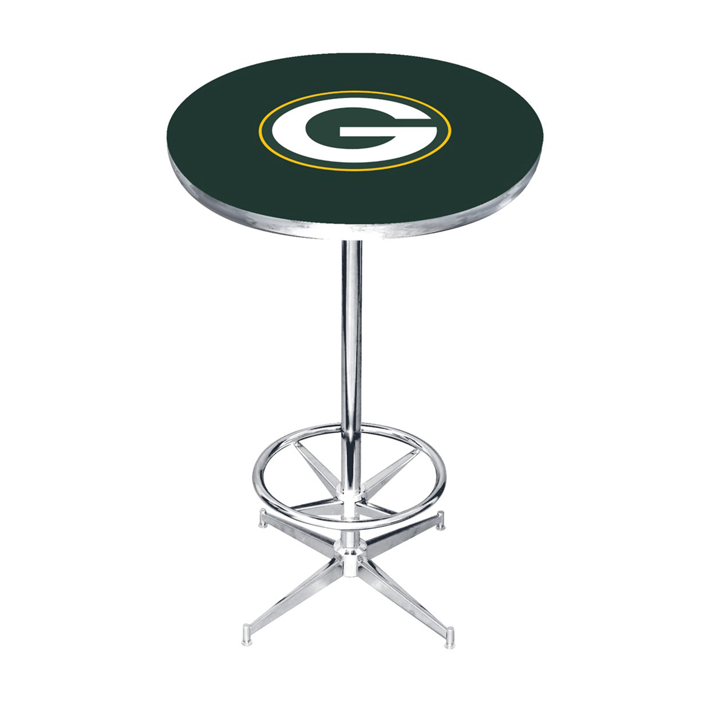 green bay packers nfl licensed chrome pub table