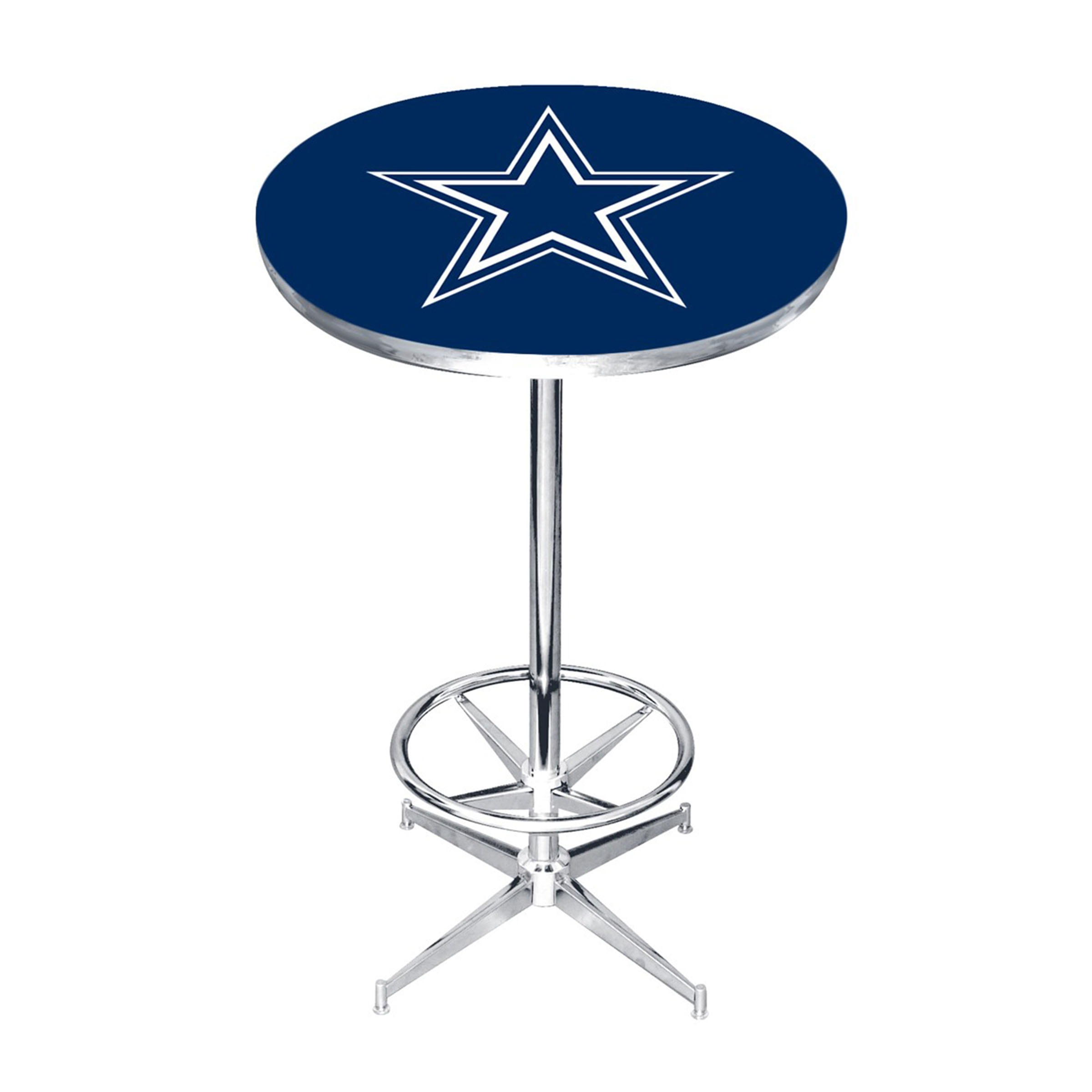 dallas cowboys chrome pub table