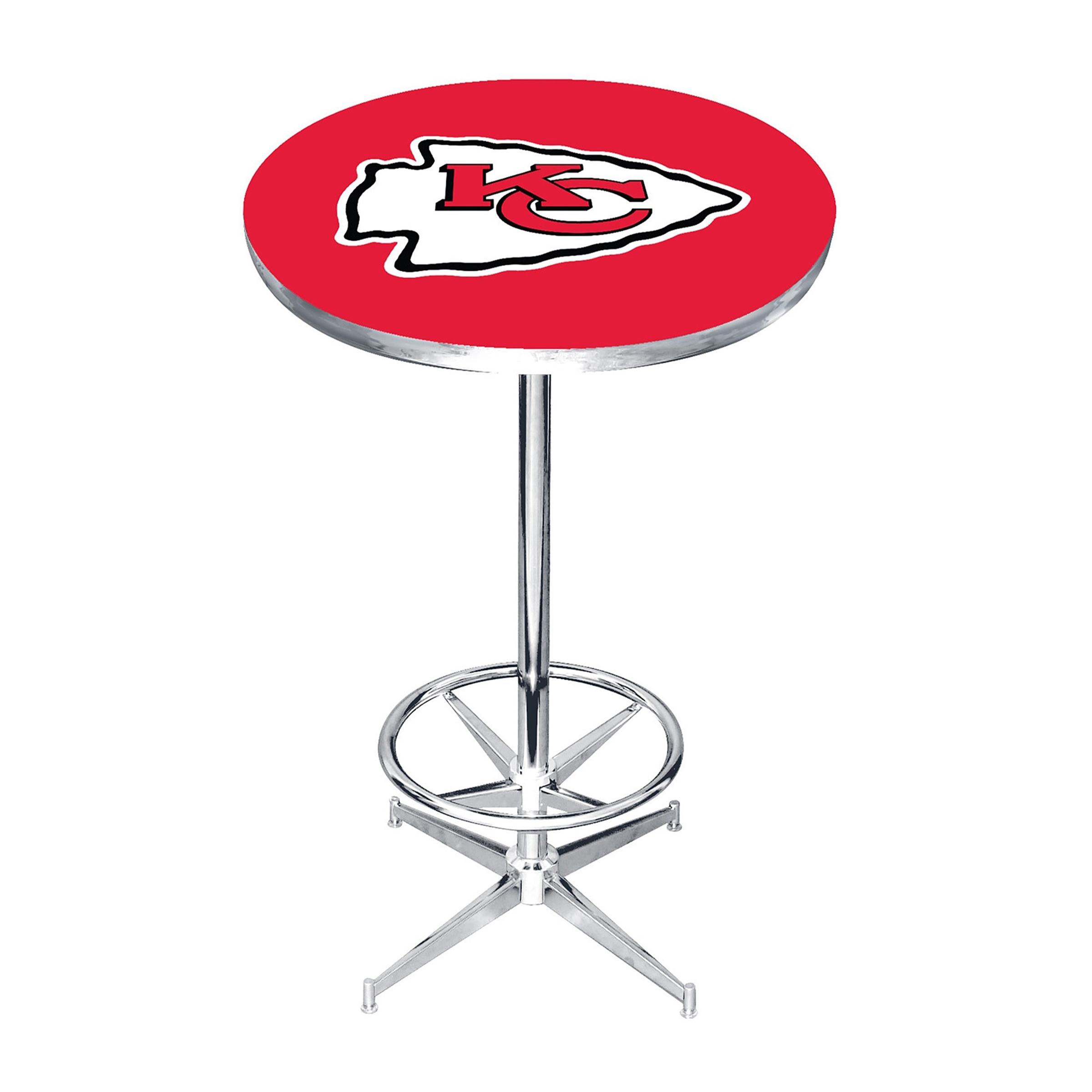 kansas city chiefs chrome nfl pub table
