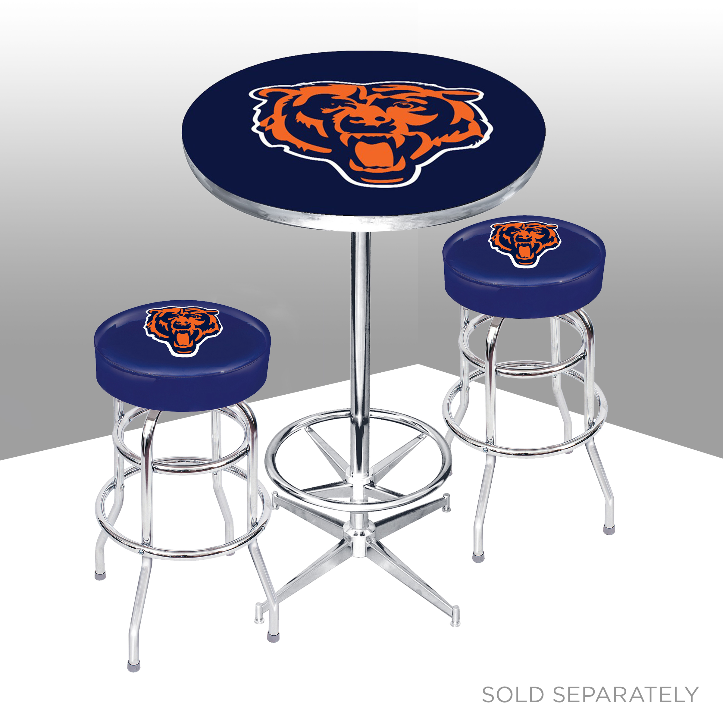 chicago bears nfl chrome pub table