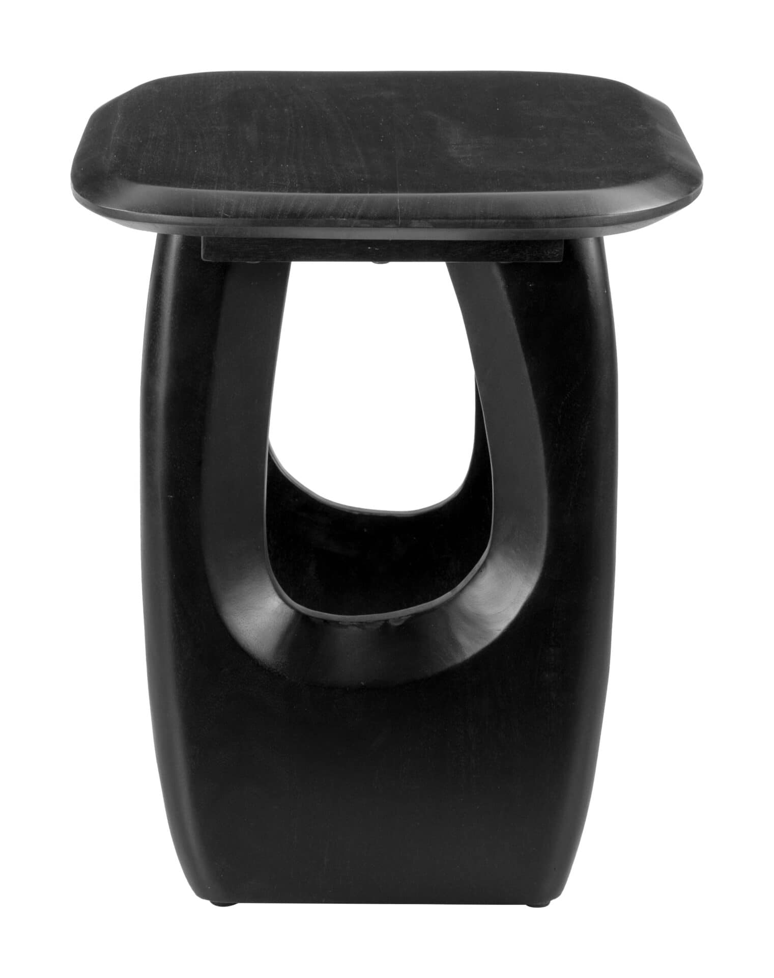 Solid Acacia Wood Modern Square Side Table with Rubber Feet 2 Solid Acacia Wood Modern Square Side Table with Rubber Feet - Image 2