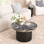 Modern Marble Coffee Table with Steel Legs and Round Top 10 Modern Marble Coffee Table with Steel Legs and Round Top