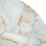 Agate Stone Top Side Table with Gold Base, White (1) 16 Agate Stone Top Side Table with Gold Base, White (1)