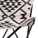 Boho Modern Accent Chair with Cotton Seat and Steel Frame 22 Boho Modern Accent Chair with Cotton Seat and Steel Frame
