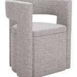 Versatile Gray Dining Chair with Hidden Storage Compartment and Armrests 8 Versatile Gray Dining Chair with Hidden Storage Compartment and Armrests