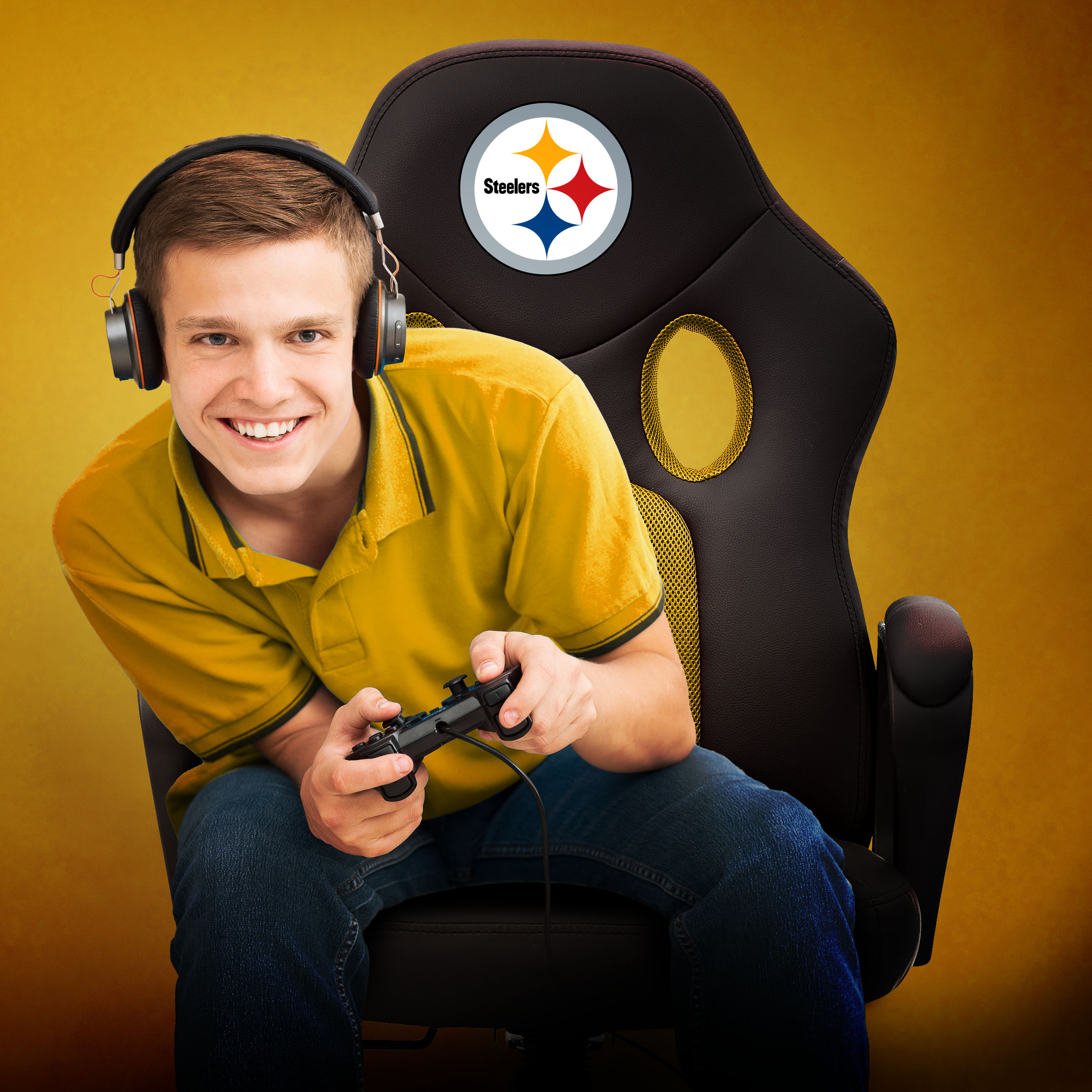 pittsburgh steelers vision swivel game chair