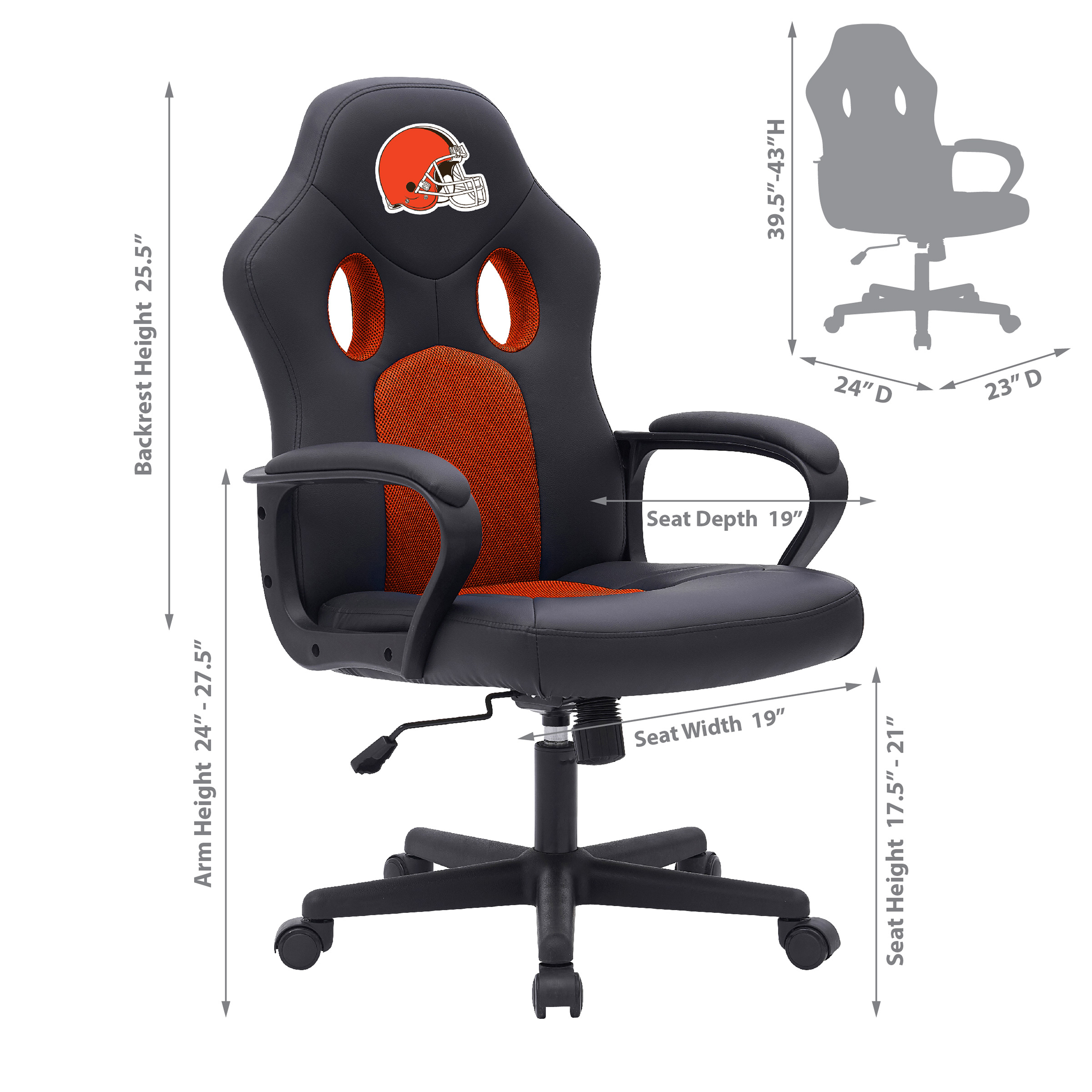 cleveland vision mesh swivel ergonomic game chair