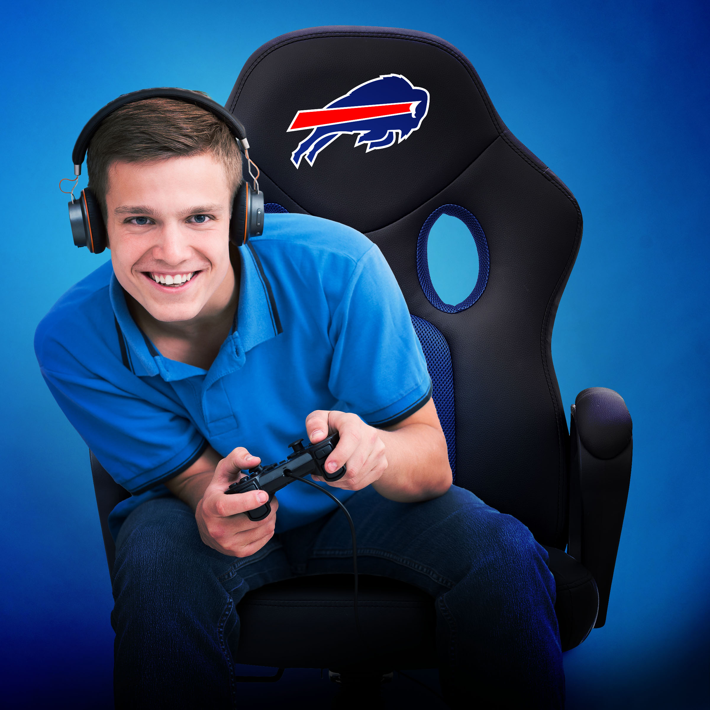 buffalo bills vision mesh swivel adjustable game chair