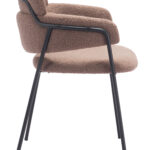 Mid-Century Modern Brown Dining Chair with Armrests (Set of 2) 16 Mid-Century Modern Brown Dining Chair with Armrests (Set of 2)