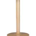 Round Brown & Gold Bistro Table with Pedestal Base for Two