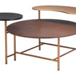 Modern Round Coffee Table with Powder Coated Steel Frame 9 Modern Round Coffee Table with Powder Coated Steel Frame