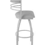 25-Inch Steel Swivel Counter Stool with Anodized Nickel Finish, Canter Folkstone Grey 2.5-Inch Cushion Seat, Tall Curved Slat Back, and Single-Ring Base 16 25-Inch Steel Swivel Counter Stool with Anodized Nickel Finish, Canter Folkstone Grey 2.5-Inch Cushion Seat, Tall Curved Slat Back, and Single-Ring Base