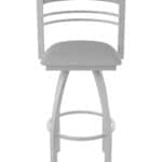 25-Inch Steel Swivel Counter Stool with Anodized Nickel Finish, Canter Folkstone Grey 2.5-Inch Cushion Seat, Tall Curved Slat Back, and Single-Ring Base 17 25-Inch Steel Swivel Counter Stool with Anodized Nickel Finish, Canter Folkstone Grey 2.5-Inch Cushion Seat, Tall Curved Slat Back, and Single-Ring Base