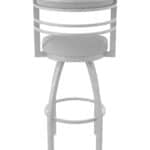25-Inch Steel Swivel Counter Stool with Anodized Nickel Finish, Canter Folkstone Grey 2.5-Inch Cushion Seat, Tall Curved Slat Back, and Single-Ring Base 18 25-Inch Steel Swivel Counter Stool with Anodized Nickel Finish, Canter Folkstone Grey 2.5-Inch Cushion Seat, Tall Curved Slat Back, and Single-Ring Base