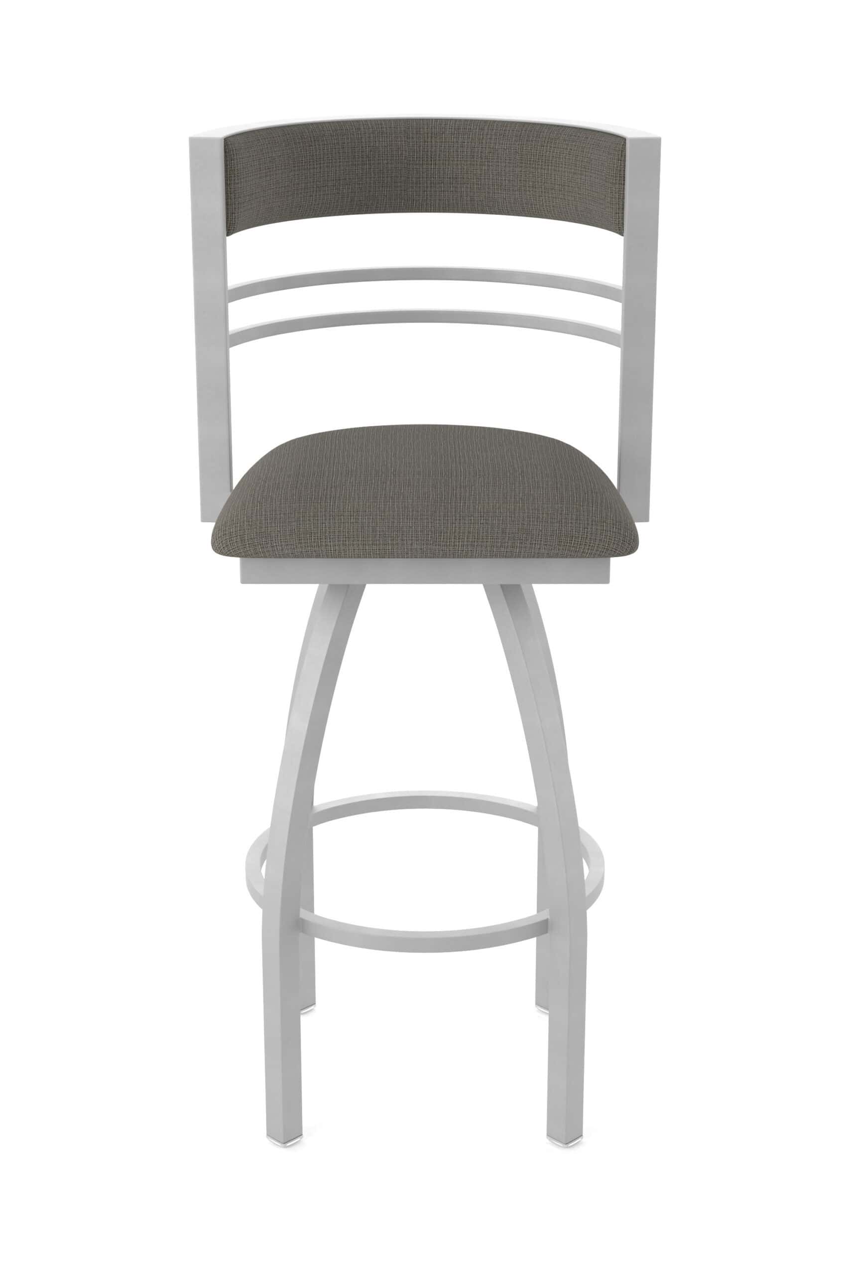 25-Inch Steel Swivel Counter Stool with Anodized Nickel Finish, Graph Chalice 2.5-Inch Cushion Seat, Tall Curved Slat Back, and Single-Ring Base 17 25-Inch Steel Swivel Counter Stool with Anodized Nickel Finish, Graph Chalice 2.5-Inch Cushion Seat, Tall Curved Slat Back, and Single-Ring Base