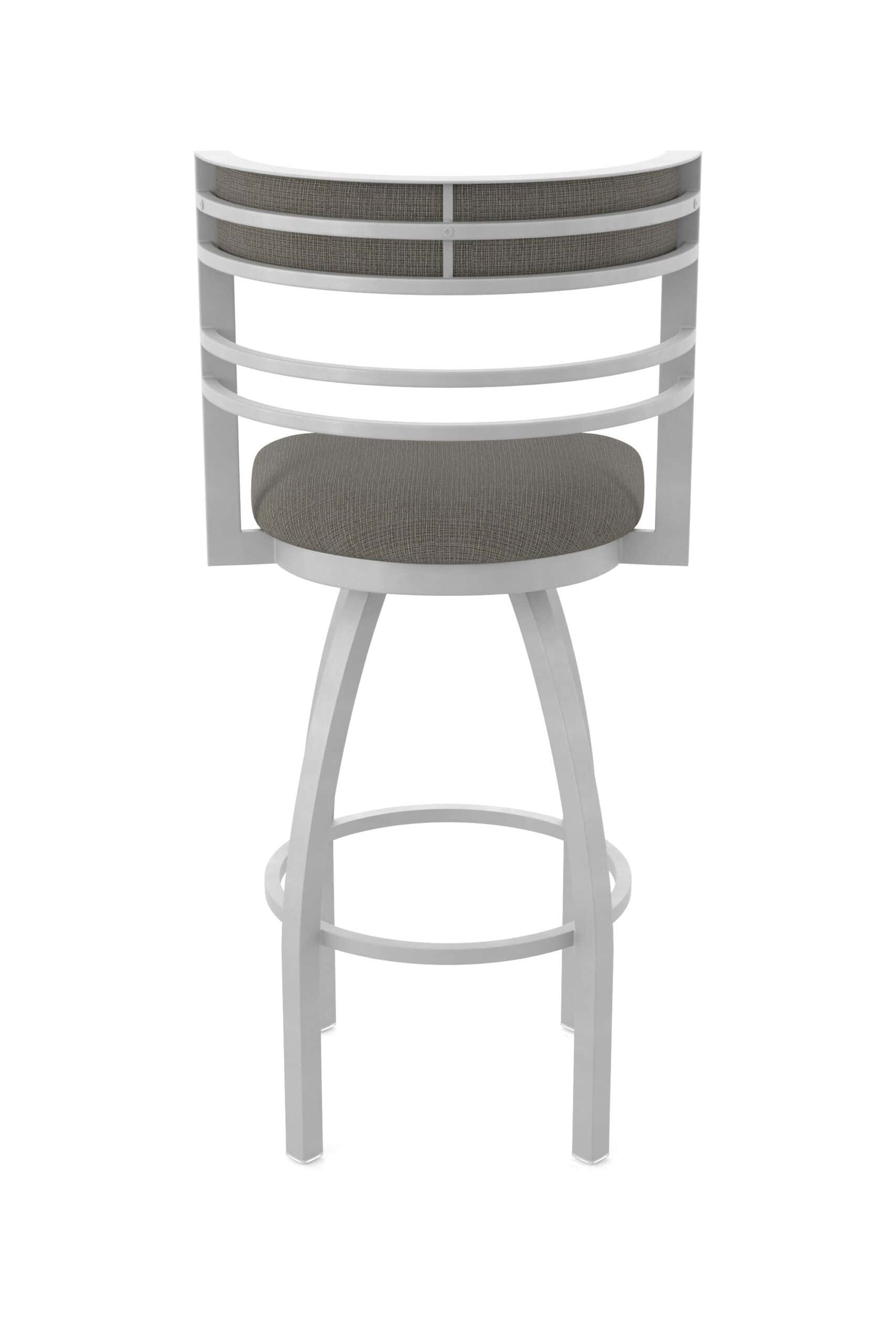 25-Inch Steel Swivel Counter Stool with Anodized Nickel Finish, Graph Chalice 2.5-Inch Cushion Seat, Tall Curved Slat Back, and Single-Ring Base 18 25-Inch Steel Swivel Counter Stool with Anodized Nickel Finish, Graph Chalice 2.5-Inch Cushion Seat, Tall Curved Slat Back, and Single-Ring Base