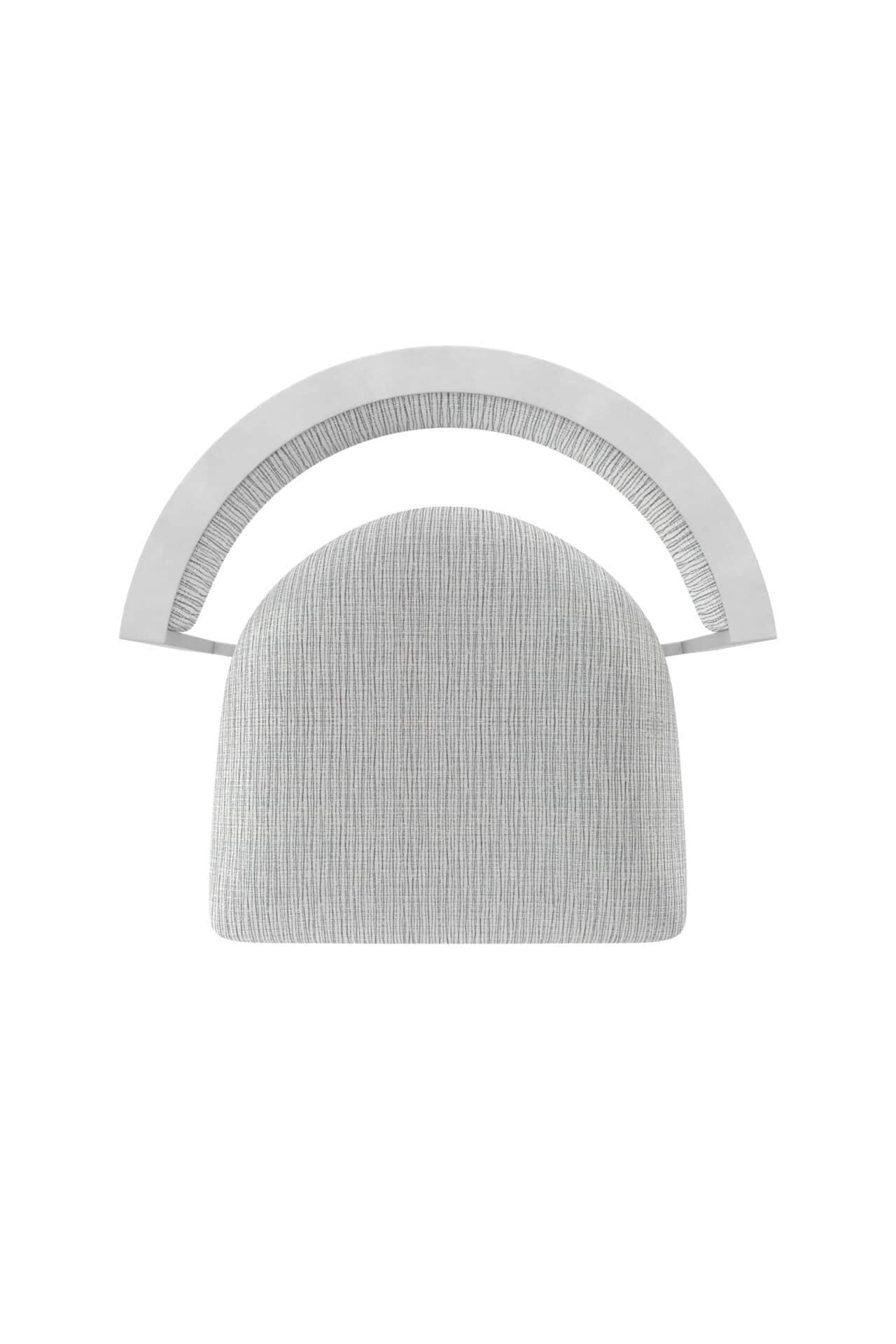 25-Inch Steel Swivel Counter Stool with Anodized Nickel Finish, Graph Alpine 2.5-Inch Cushion Seat, Tall Curved Slat Back, and Single-Ring Base 3 25-Inch Steel Swivel Counter Stool with Anodized Nickel Finish, Graph Alpine 2.5-Inch Cushion Seat, Tall Curved Slat Back, and Single-Ring Base - Image 3