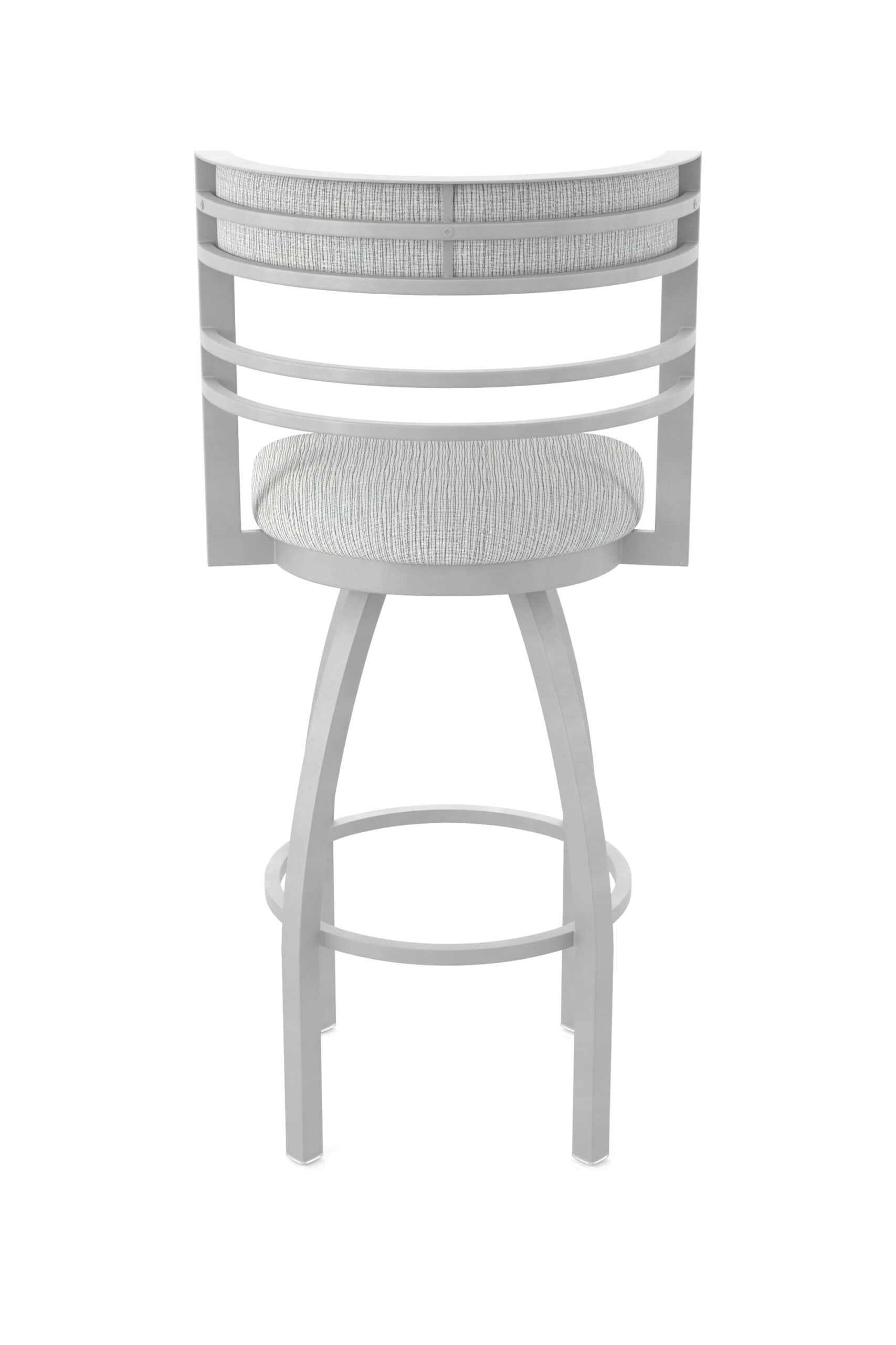 25-Inch Steel Swivel Counter Stool with Anodized Nickel Finish, Graph Alpine 2.5-Inch Cushion Seat, Tall Curved Slat Back, and Single-Ring Base 18 25-Inch Steel Swivel Counter Stool with Anodized Nickel Finish, Graph Alpine 2.5-Inch Cushion Seat, Tall Curved Slat Back, and Single-Ring Base