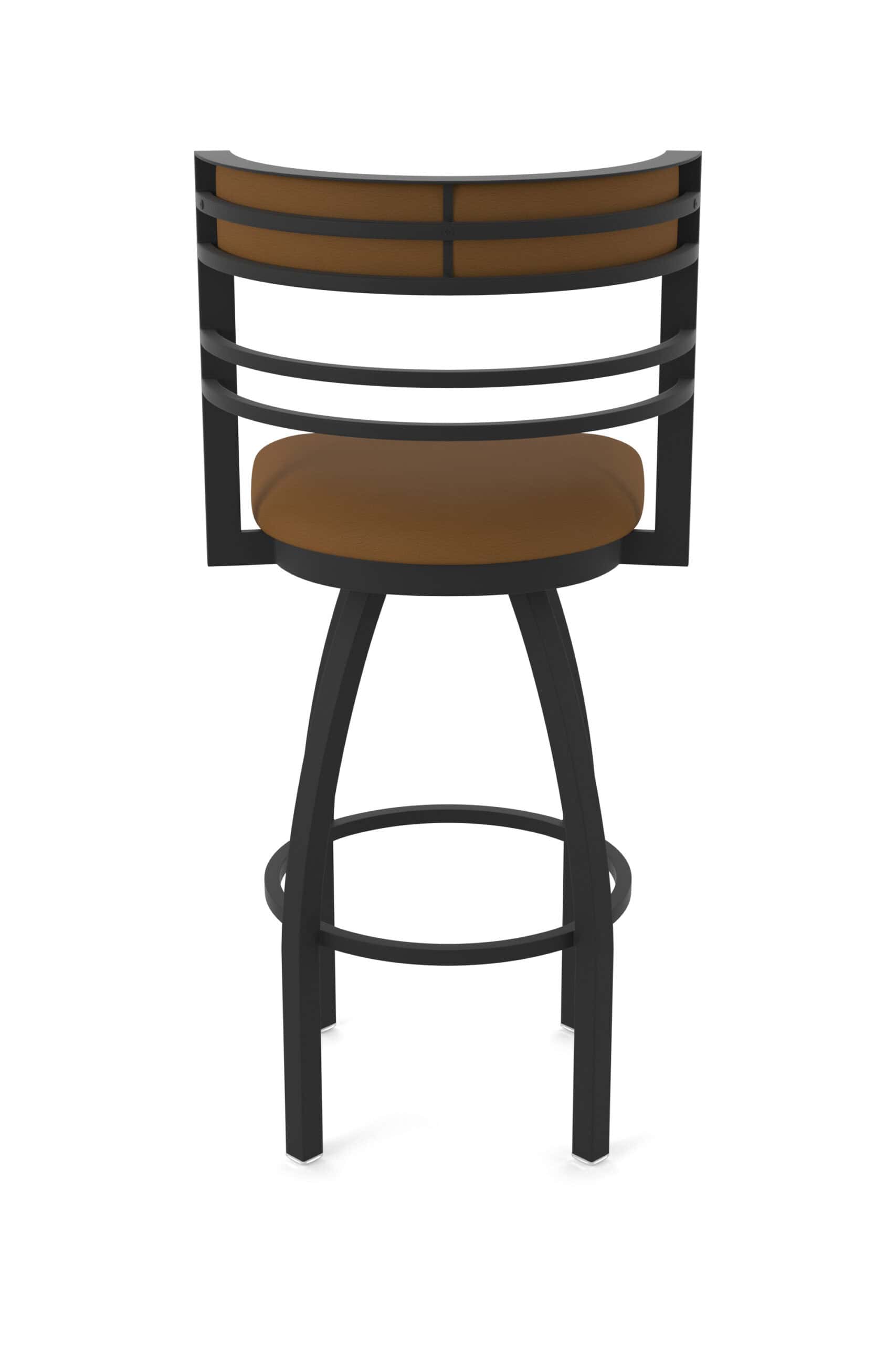 25-Inch Steel Swivel Counter Stool with Black Wrinkle Finish, Canter Thatch 2.5-Inch Cushion Seat, Tall Curved Slat Back, and Single-Ring Base 18 25-Inch Steel Swivel Counter Stool with Black Wrinkle Finish, Canter Thatch 2.5-Inch Cushion Seat, Tall Curved Slat Back, and Single-Ring Base