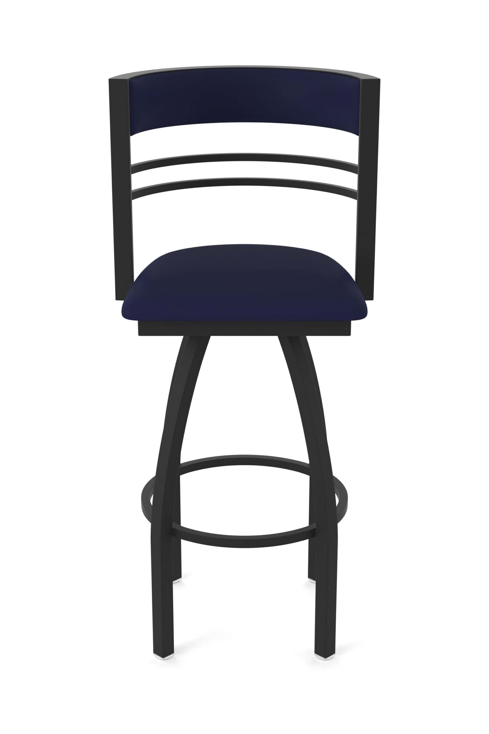 25-Inch Steel Swivel Counter Stool with Black Wrinkle Finish, Canter Twilight 2.5-Inch Cushion Seat, Tall Curved Slat Back, and Single-Ring Base 17 25-Inch Steel Swivel Counter Stool with Black Wrinkle Finish, Canter Twilight 2.5-Inch Cushion Seat, Tall Curved Slat Back, and Single-Ring Base