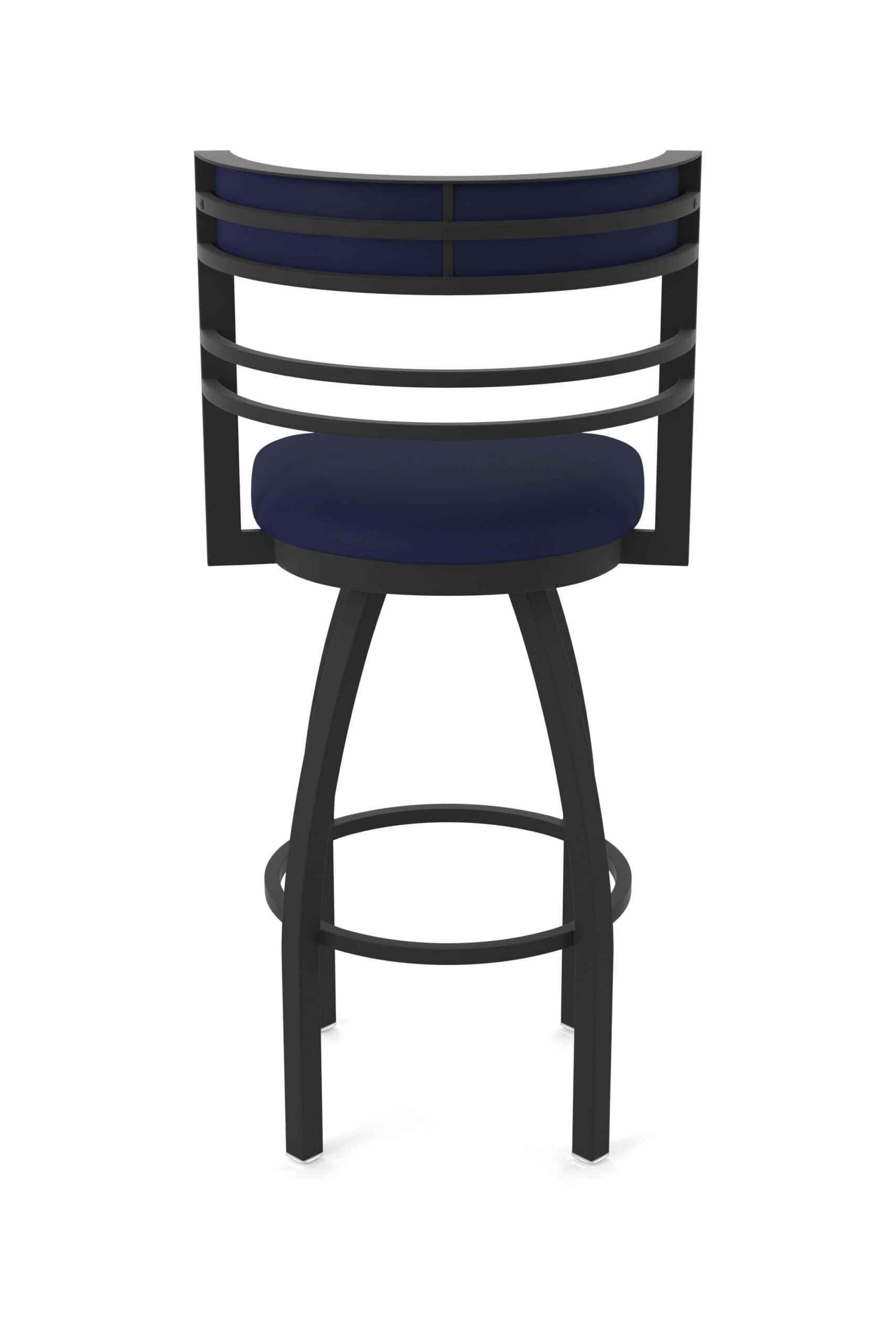 25-Inch Steel Swivel Counter Stool with Black Wrinkle Finish, Canter Twilight 2.5-Inch Cushion Seat, Tall Curved Slat Back, and Single-Ring Base 18 25-Inch Steel Swivel Counter Stool with Black Wrinkle Finish, Canter Twilight 2.5-Inch Cushion Seat, Tall Curved Slat Back, and Single-Ring Base