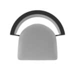 36-Inch Steel Swivel Bar Stool with Black Wrinkle Finish, Canter Folkstone Grey 2.5-Inch Cushion Seat, Tall Curved Slat Back, and Single-Ring Base