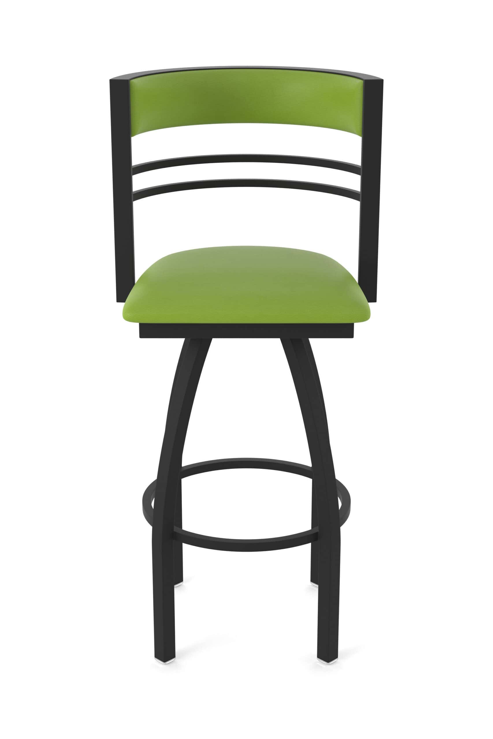 25-Inch Steel Swivel Counter Stool with Black Wrinkle Finish, Canter Kiwi Green 2.5-Inch Cushion Seat, Tall Curved Slat Back, and Single-Ring Base 17 25-Inch Steel Swivel Counter Stool with Black Wrinkle Finish, Canter Kiwi Green 2.5-Inch Cushion Seat, Tall Curved Slat Back, and Single-Ring Base