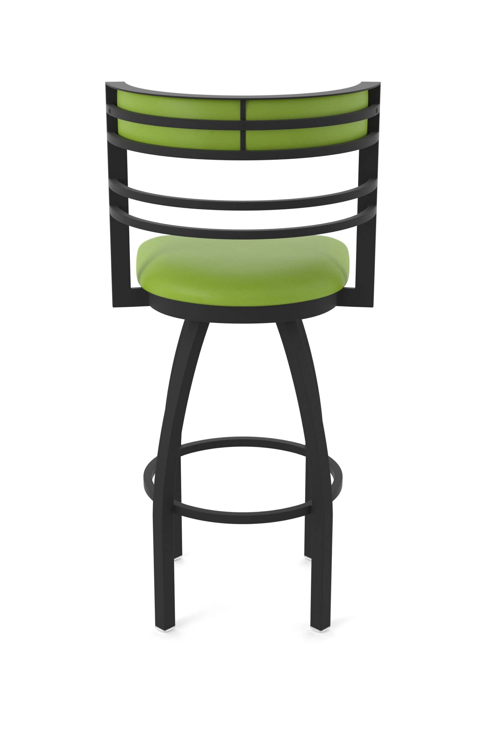 25-Inch Steel Swivel Counter Stool with Black Wrinkle Finish, Canter Kiwi Green 2.5-Inch Cushion Seat, Tall Curved Slat Back, and Single-Ring Base 18 25-Inch Steel Swivel Counter Stool with Black Wrinkle Finish, Canter Kiwi Green 2.5-Inch Cushion Seat, Tall Curved Slat Back, and Single-Ring Base