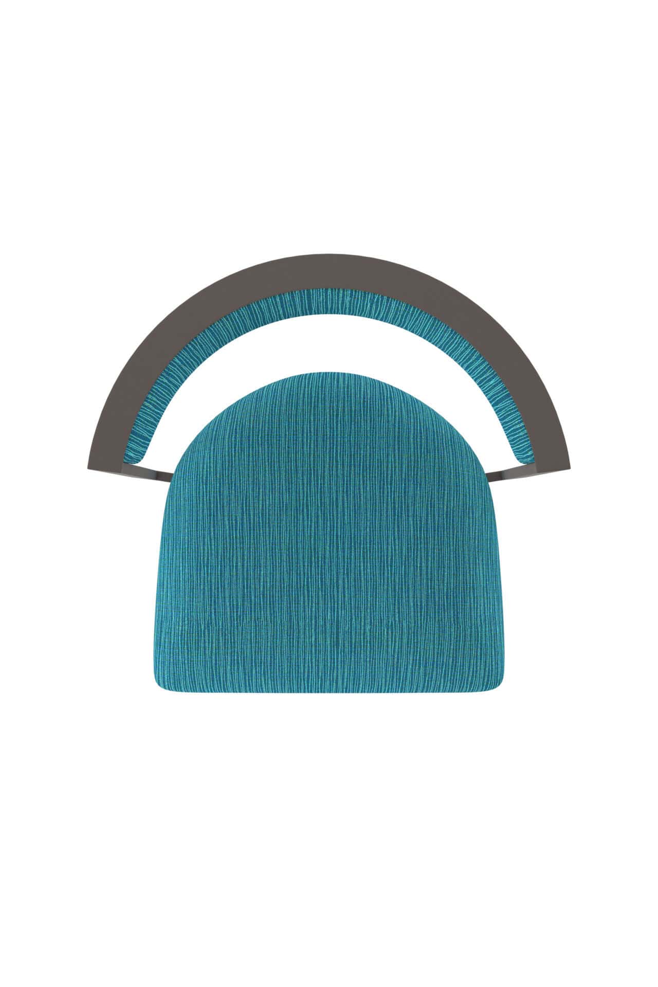 36-Inch Steel Swivel Bar Stool with Bronze Finish, Graph Tidal 2.5-Inch Cushion Seat, Tall Curved Slat Back, and Single-Ring Base 3 36-Inch Steel Swivel Bar Stool with Bronze Finish, Graph Tidal 2.5-Inch Cushion Seat, Tall Curved Slat Back, and Single-Ring Base - Image 3