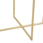 Gold Cast Aluminum Lotus Side Table with Modern Glam Design 16 Gold Cast Aluminum Lotus Side Table with Modern Glam Design
