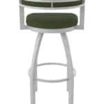 36-Inch Steel Swivel Bar Stool with Anodized Nickel Finish, Canter Pine 2.5-Inch Cushion Seat, Low Curved Padded Back, and Single-Ring Base