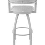 30-Inch Steel Swivel Bar Stool with Anodized Nickel Finish, Graph Alpine 2.5-Inch Cushion Seat, Low Curved Padded Back, and Single-Ring Base