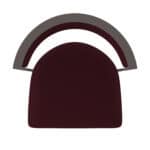 30-Inch Steel Swivel Bar Stool with Bronze Finish, Canter Bordeaux 2.5-Inch Cushion Seat, Low Curved Padded Back, and Single-Ring Base