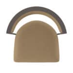 30-Inch Steel Swivel Bar Stool with Bronze Finish, Canter Sand 2.5-Inch Cushion Seat, Low Curved Padded Back, and Single-Ring Base