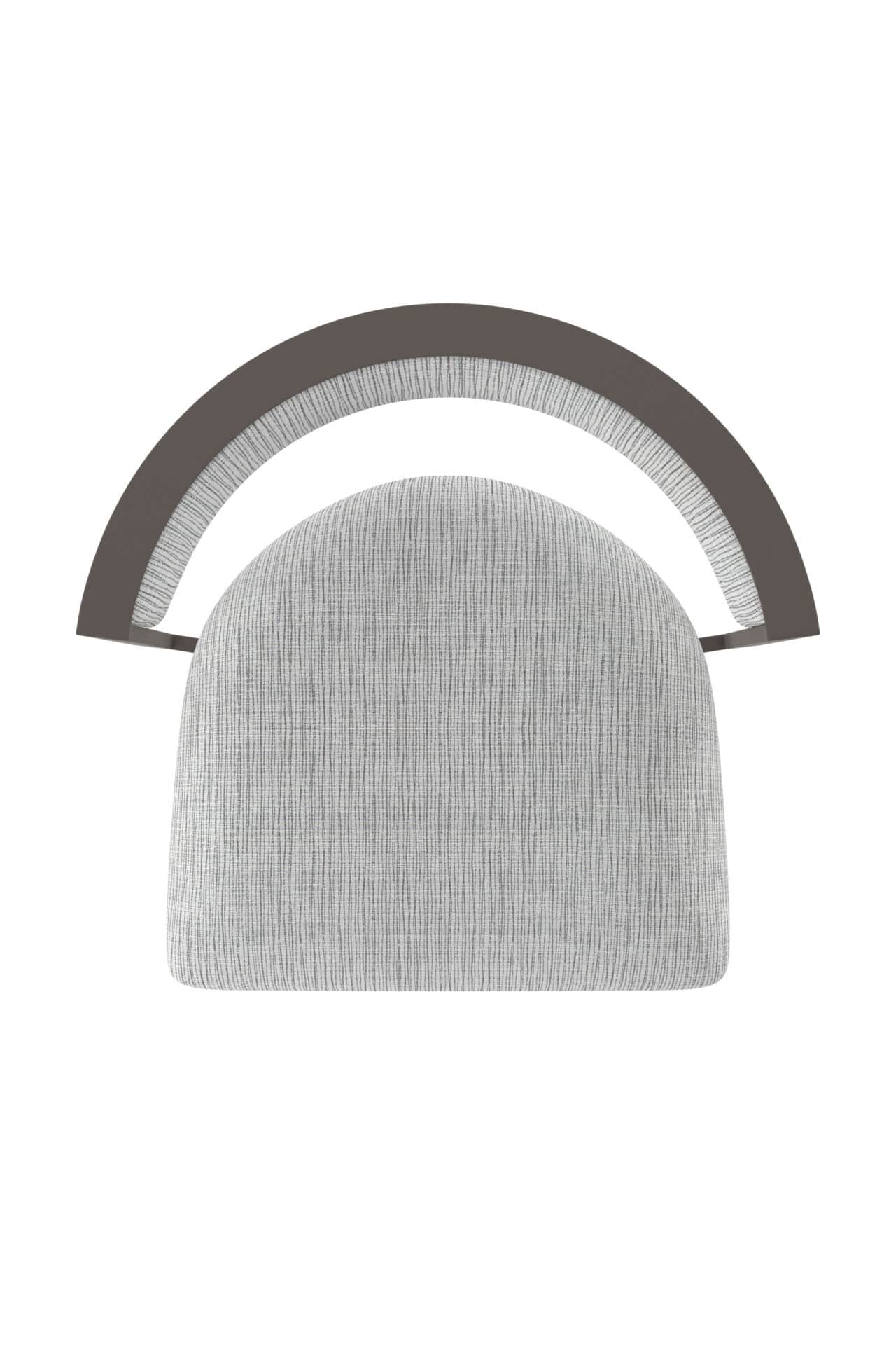 36-Inch Steel Swivel Bar Stool with Bronze Finish, Graph Alpine 2.5-Inch Cushion Seat, Low Curved Padded Back, and Single-Ring Base 3 36-Inch Steel Swivel Bar Stool with Bronze Finish, Graph Alpine 2.5-Inch Cushion Seat, Low Curved Padded Back, and Single-Ring Base - Image 3