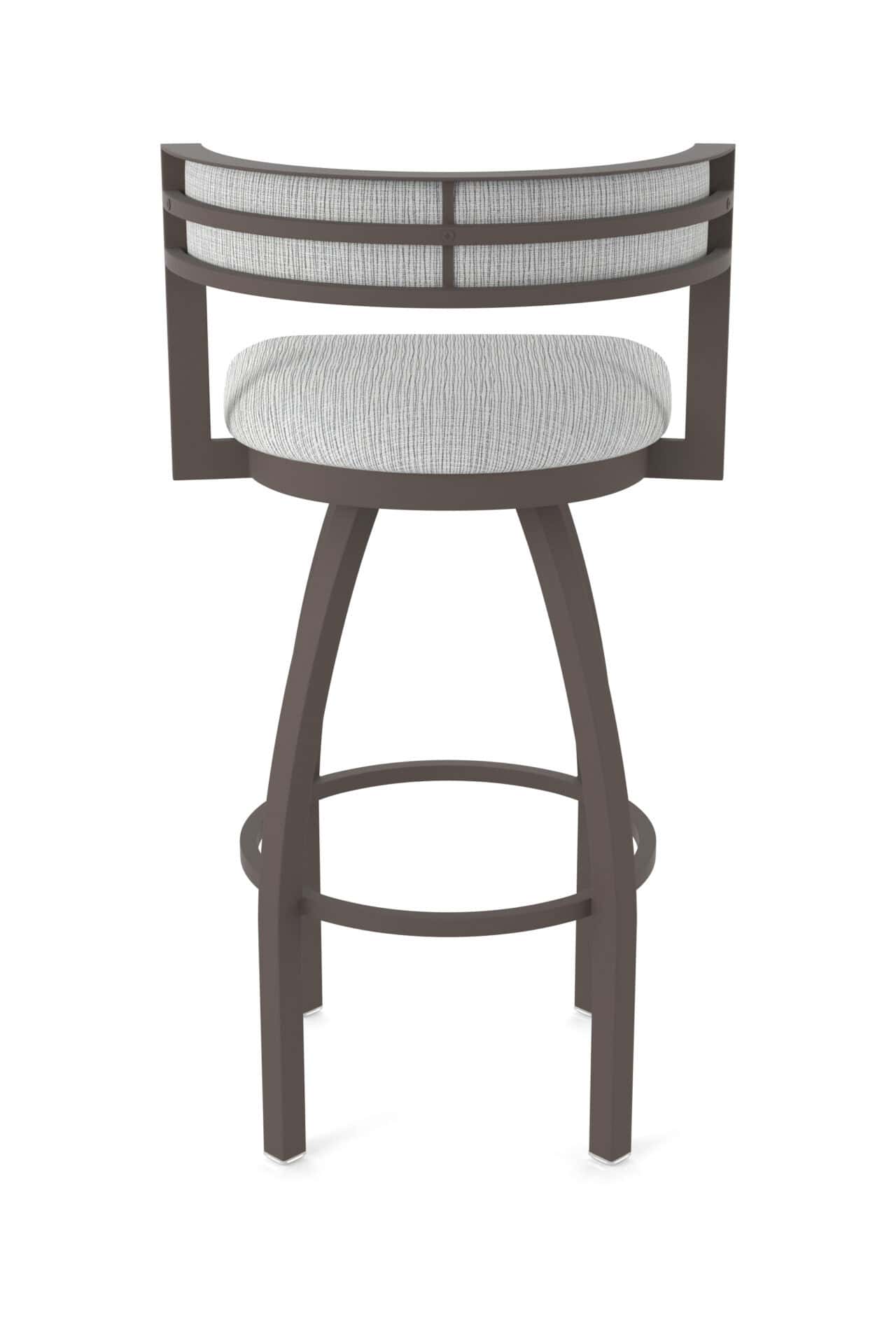 36-Inch Steel Swivel Bar Stool with Bronze Finish, Graph Alpine 2.5-Inch Cushion Seat, Low Curved Padded Back, and Single-Ring Base 6 36-Inch Steel Swivel Bar Stool with Bronze Finish, Graph Alpine 2.5-Inch Cushion Seat, Low Curved Padded Back, and Single-Ring Base - Image 6