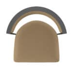 25-Inch Steel Swivel Counter Stool with Pewter Finish, Canter Sand 2.5-Inch Cushion Seat, Low Curved Padded Back, and Single-Ring Base