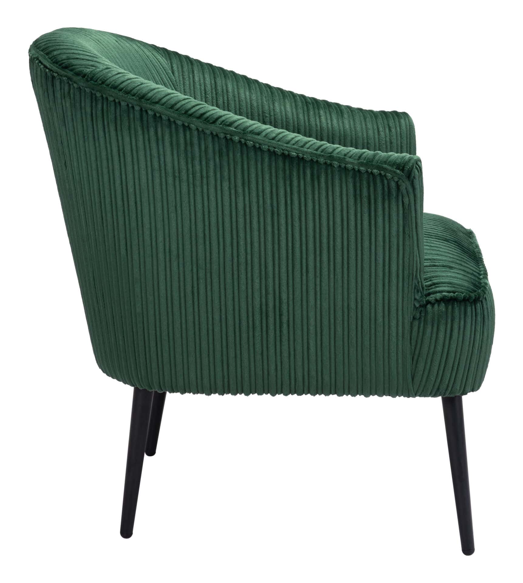 Boho Chic Green Accent Chair with Tufted Upholstery and Wood Legs 3 Boho Chic Green Accent Chair with Tufted Upholstery and Wood Legs - Image 3