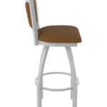 25-Inch Steel Swivel Counter Stool with Anodized Nickel Finish, Canter Thatch 2.5-Inch Cushion Seat, Padded Back, and Single-Ring Base
