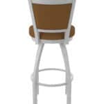 25-Inch Steel Swivel Counter Stool with Anodized Nickel Finish, Canter Thatch 2.5-Inch Cushion Seat, Padded Back, and Single-Ring Base