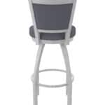 30-Inch Steel Swivel Bar Stool with Anodized Nickel Finish, Canter Storm 2.5-Inch Cushion Seat, Padded Back, and Single-Ring Base
