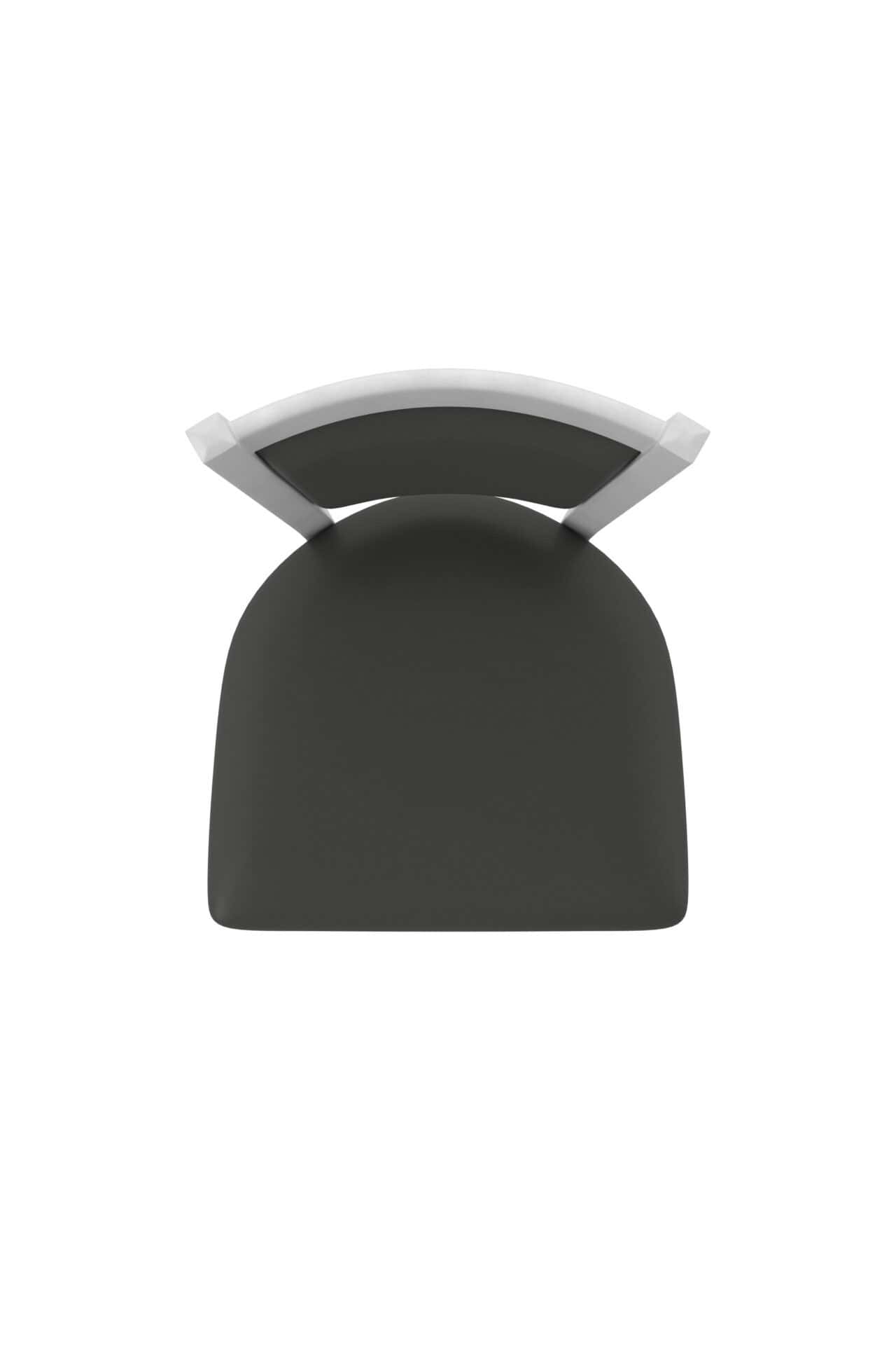 25-Inch Upholstered Back Counter Stool with Steel Frame, Anodized Nickel Finish, Canter Iron Seat, and Single-Ring Base 3 25-Inch Upholstered Back Counter Stool with Steel Frame, Anodized Nickel Finish, Canter Iron Seat, and Single-Ring Base - Image 3